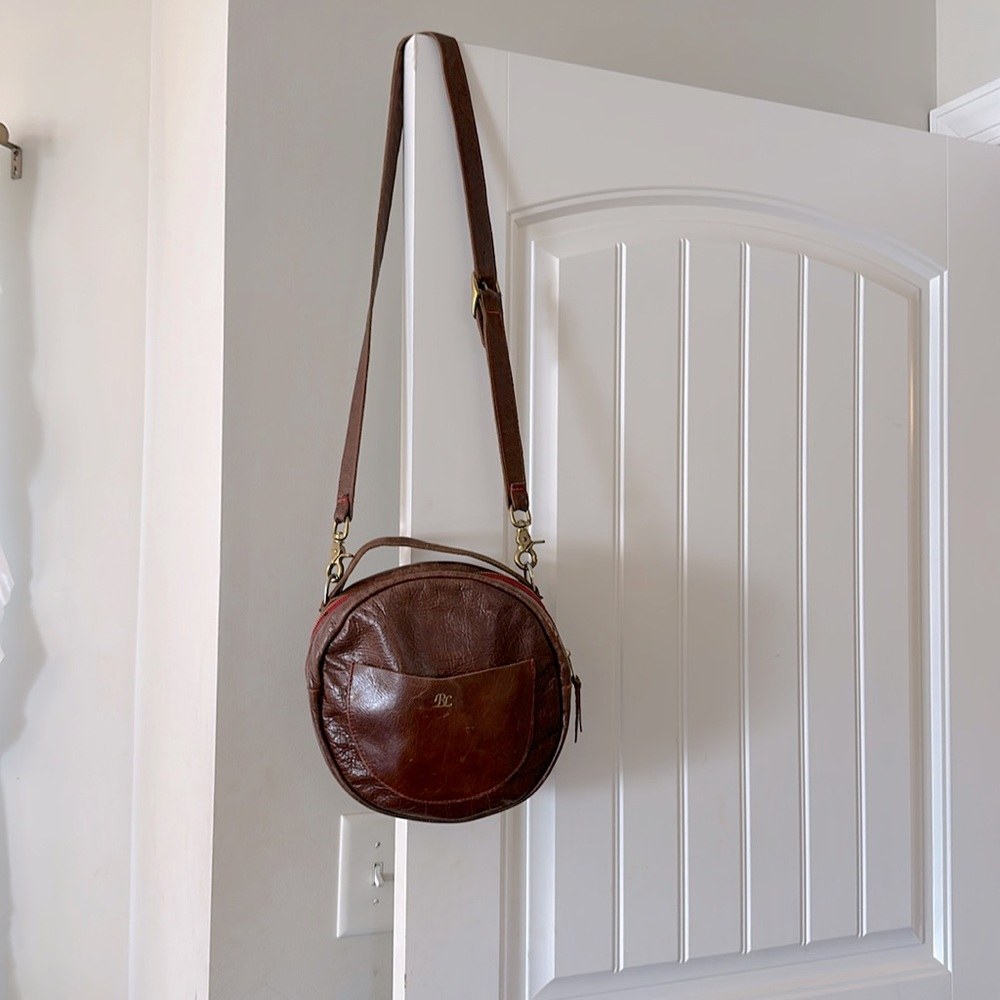 Blythe Leonard custom handbag. One of a kind leather crossbody bag.